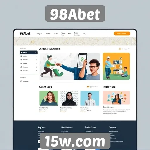 Análise da interface do usuário no site 98Abet